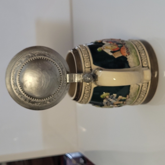 Vintage German pewter lidceramicbeerstine - Picture 8 of 8